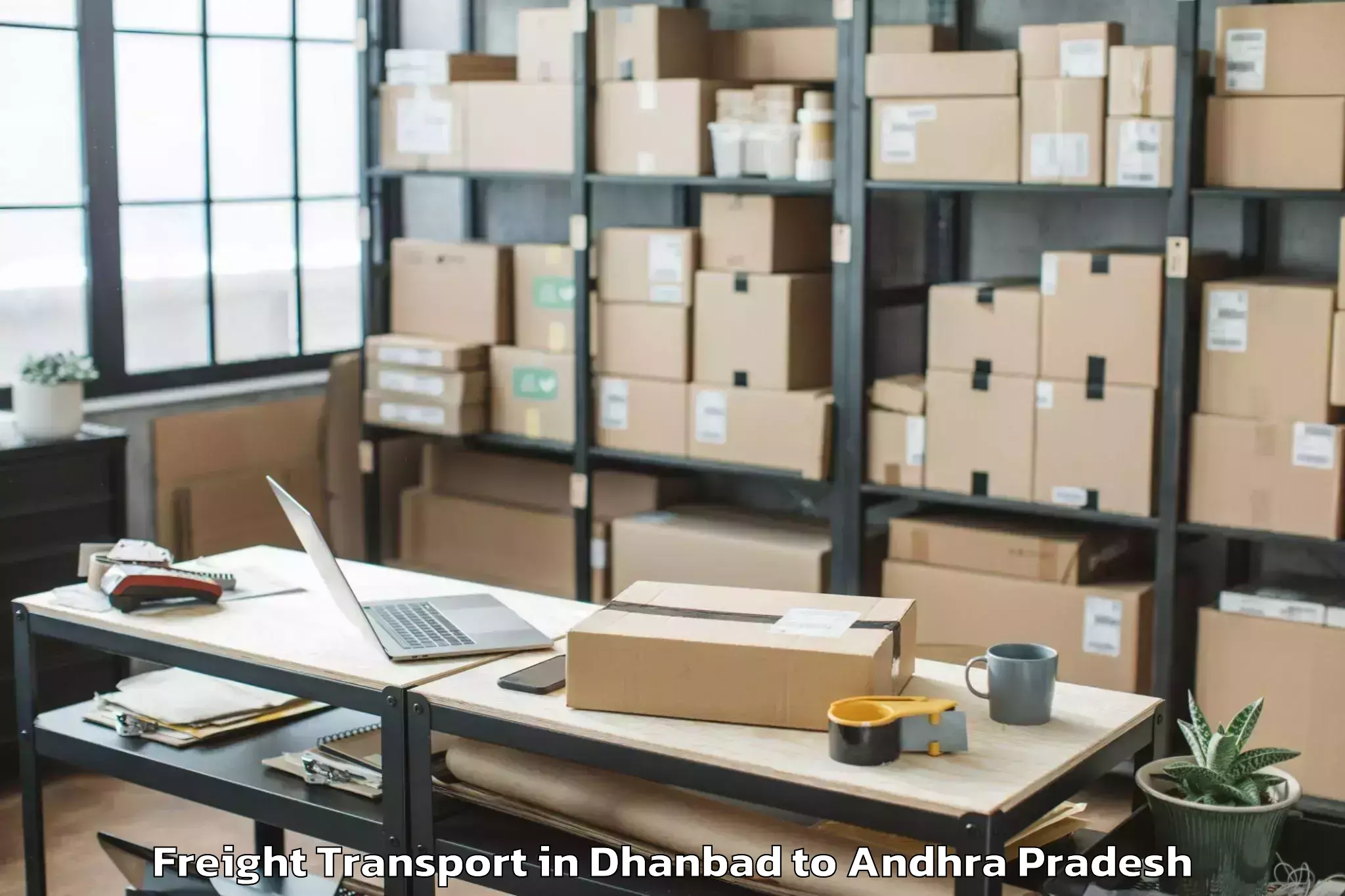 Quality Dhanbad to Nidamarru Freight Transport